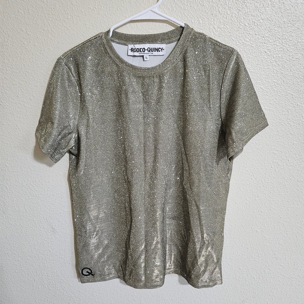 Rodeo Quincy Glitter Gold Shirt